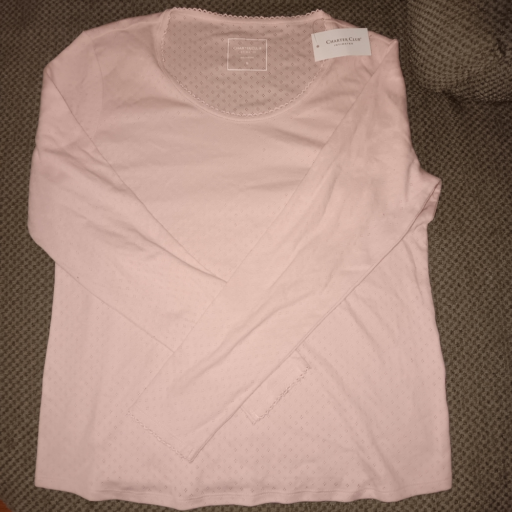 Charter Club Soft Pink Long Sleeve Tee